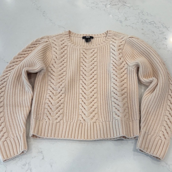 PAIGE Cream Cable Knit Sweater - Picture 1 of 3